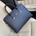 LO--Vu--Blue Reticulate leather Briefcase Handbag (39cm x29cm x 6cm)